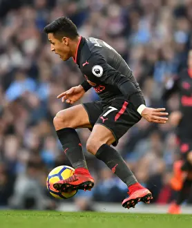Manchester City V Arsenal 2017-18 Prints: Clash of the Titans: Sanchez Showdown - Manchester City vs