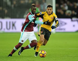 West Ham United V Arsenal 2016-17 Prints: Clash of Titans: Sanchez vs. Fernandes - West Ham United vs