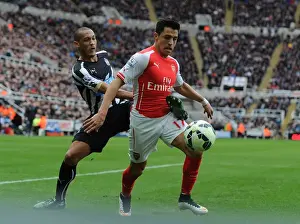 Newcastle United V Arseal 2014/15 Prints: Clash of Titans: Sanchez vs. Gouffran - Newcastle United vs
