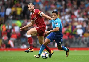 Liverpool V Arsenal 2017-18 Prints: Clash of Titans: Sanchez vs. Henderson - Liverpool vs. Arsenal, Premier League 2017-18