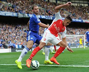 Chelsea V Arsenal 2014-15 Prints: Clash of Titans: Sanchez vs. Ivanovic - Premier League Showdown