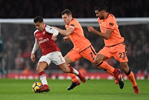 Arsenal V Liverpool 2017-18 Prints: Clash of Titans: Sanchez vs. Milner & Can - Arsenal vs. Liverpool (2017-18)