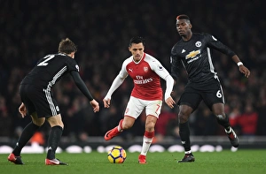 Arsenal V Manchester United 2017-18 Prints: Clash of the Titans: Sanchez vs