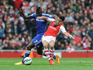 Arsenal V Chelsea 2014/15 Prints: Clash of Titans: Sanchez vs. Ramires - Arsenal vs. Chelsea Showdown, Premier League 2015