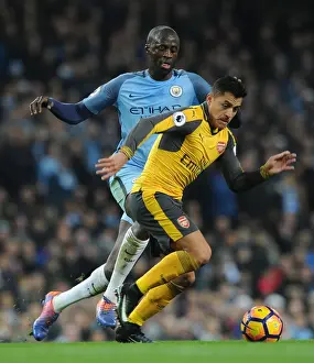 Manchester City V Arsenal 2016-17 Prints: Clash of Titans: Sanchez vs. Toure - Manchester City vs. Arsenal, Premier League, 2016