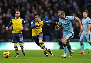 Manchester City V Arsenal 2014-15 Prints: Clash of Titans: Sanchez vs. Zabaleta - Manchester City vs. Arsenal, Premier League