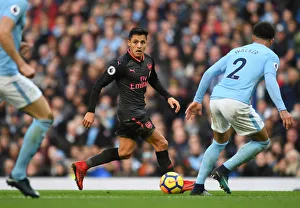 Manchester City V Arsenal 2017-18 Prints: The Clash of Titans: Sanchez's Showdown at the Etihad (2017-18)