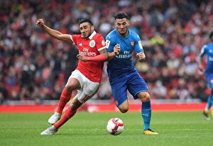 Arsenal V Benfica - Emirates Cup 2017-18 Prints: Clash of Titans: Sead Kolasinac vs
