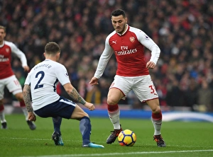Arsenal V Tottenham Hotspur 2017-18 Prints: Clash of the Titans: Sead Kolasinac vs. Kieran Trippier - Arsenal v Tottenham Rivalry