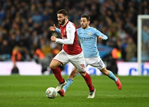 Arsenal V Manchester City - Carabao Cup Final 2018 Prints: Clash of Titans: Sead Kolasinac vs Bernardo Silva - Arsenal vs Manchester City Carabao Cup Final