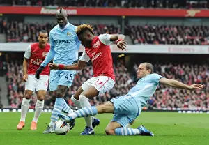 Arsenal V Manchester City 2011-12 Prints: Clash of Titans: Song vs. Balotelli & Zabaleta - Arsenal vs
