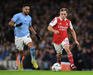 Manchester City V Arsenal 2022-23 Prints: Clash of Titans: Trossard vs Mahrez - Manchester City vs Arsenal, FA Cup Fourth Round
