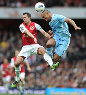 Arsenal V Manchester City 2011-12 Prints: Clash of Titans: Van Persie vs