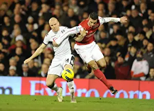 Fulham V Arsenal 2011-12 Prints: Clash of Titans: Van Persie vs