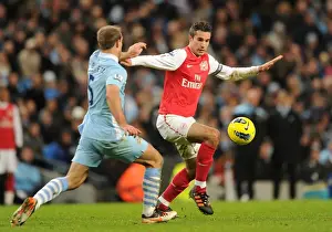 Manchester City V Arsenal 2011-12 Prints: Clash of Titans: Van Persie vs