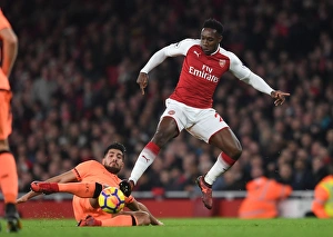 Arsenal V Liverpool 2017-18 Prints: Clash of Titans: Welbeck vs Can - Arsenal vs Liverpool, Premier League