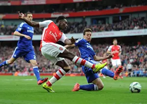 Arsenal V Chelsea 2014/15 Prints: Clash of Titans: Welbeck vs Azpilicueta - Arsenal vs Chelsea Showdown (2014/15)