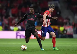 Atletico Madrid V Arsenal 2017-18 Prints: Clash of Titans: Welbeck vs. Gabi in the Europa League Semi-Final Showdown
