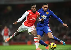 Arsenal V Manchester United 2014-15 Prints: Clash of Titans: Welbeck vs Smalling - Arsenal vs Manchester United