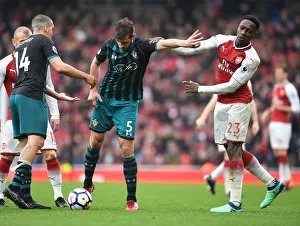 Arsenal V Southampton 2017-18 Prints: Clash of the Titans: Welbeck vs