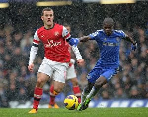 Images Dated 20th January 2013: Clash of Titans: Wilshere vs. Ramires - Chelsea vs. Arsenal, Premier League 2012-13
