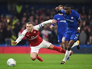Chelsea V Arsenal - Carabao Cup 1/2 Final 1st Leg 2017-18 Prints: Clash of Titans: Wilshere vs. Rudiger in Carabao Cup Semi-Final Showdown