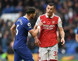 Chelsea V Arsenal 2022-23 Prints: Clash of Titans: Xhaka vs. Jorginho - Chelsea vs. Arsenal, Premier League 2022-23