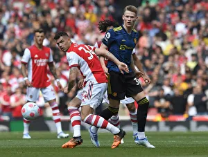 Arsenal V Manchester United 2021-22 Prints: Clash of Titans: Xhaka vs. McTominay - Arsenal vs