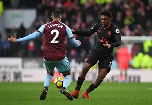 Burnley V Arsenal 2017-18 Prints: Clash at Turf Moor: Iwobi vs. Lowton in Premier League Showdown