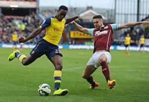 Burnley V Arsenal 2014/15 Prints: Clash at Turf Moor: Welbeck vs. Shackell - Burnley vs. Arsenal, Premier League 2014-2015
