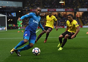 Watford V Arsenal 2017-18 Prints: Clash at Vicarage Road: Lacazette vs. Mariappa