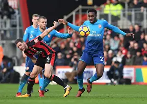 AFC Bournemouth V Arsenal 2017-18 Prints: Clash at Vitality: Welbeck vs. Gosling in AFC Bournemouth vs