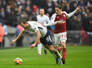 Tottenham Hotspur V Arsenal 2017-18 Prints: Clash at Wembley: Bellerin vs. Kane - Tottenham vs. Arsenal, Premier League 2017-18