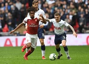 Images Dated 2nd March 2019: Clash at Wembley: Iwobi vs Trippier - Tottenham vs Arsenal, Premier League 2018-19