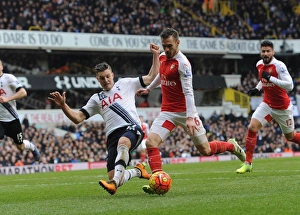 Tottenham Hotspur V Arsenal 2015-16 Prints: Clash at White Hart Lane: Ramsey vs. Wimmer - A Football Battle