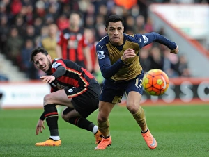 Bournemouth V Arsenal 2015-16 Prints: Clash of Wings: Alexis Sanchez vs. Adam Smith - Premier League Showdown