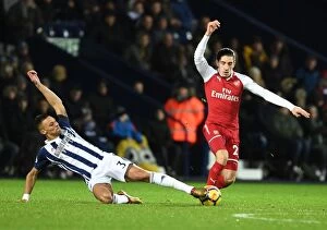 West Bromwich Albion v Arsenal 2017-18 Collection: Clash of Wings: Bellerin vs. Gibbs - A Premier League Showdown