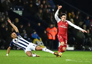 West Bromwich Albion V Arsenal 2017-18 Prints: Clash of Wings: Bellerin vs. Gibbs - A Premier League Showdown