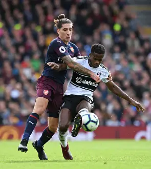 Fulham V Arsenal 2018-19 Prints: Clash of Wings: Bellerin vs Sessegnon in Fulham vs Arsenal Premier League Showdown