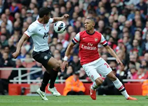 Arsenal V Manchester United 2012-13 Prints: Clash of Wings: Gibbs vs Valencia - Arsenal vs Manchester United, Premier League 2012-13