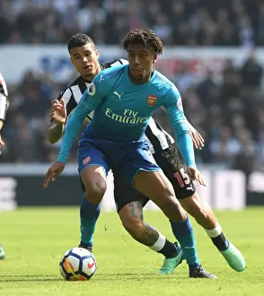Newcastle United V Arsenal 2017-18 Prints: Clash of Wings: Iwobi vs. Kenedy - Newcastle United vs. Arsenal, Premier League
