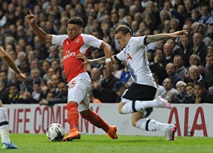 Tottenham Hotspur V Arsenal Capital One Cup 2015/16 Prints: Clash of Wings: Oxlade-Chamberlain vs
