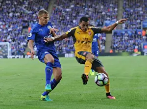 Leicester City V Arsenal 2016-17 Prints: Clash of Wings: Sanchez vs Albrighton - Arsenal vs Leicester City, Premier League 2016-17
