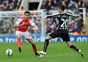 Newcastle United V Arseal 2014/15 Prints: Clash of Wings: Sanchez vs. Cabella in Newcastle United vs. Arsenal