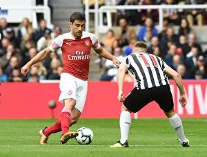 Images Dated 15th September 2018: Clash of Wings: Sokratis vs. Matt Ritchie - Newcastle United vs. Arsenal FC, Premier League