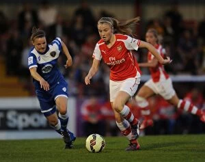 Images Dated 15th April 2015: Clash of the WSL Stars: Leah Williamson vs. Georgia Evans - Arsenal vs. Bristol Academy