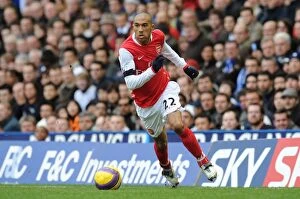 Birmingham City v Arsenal 2007-8 Collection: Clichy in Action: Birmingham City vs Arsenal, 2008 Premier League Draw