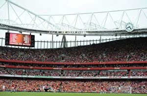 Images Dated 21st August 2010: The Clock End at Emirates Stadium. Arsenal 6: 0 Blackpool, Barclays Premier League