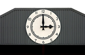 The Clock in the South Stand. Arsenal Stadium, Highbury, London, 24 / 2 / 03