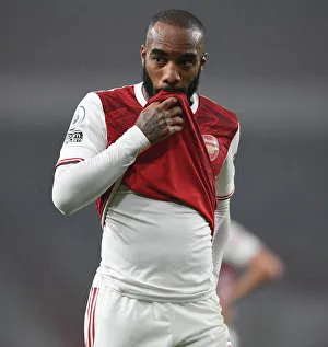 Behind Closed Doors: Alexis Lacazette in Action for Arsenal vs. Aston Villa (2020-21)